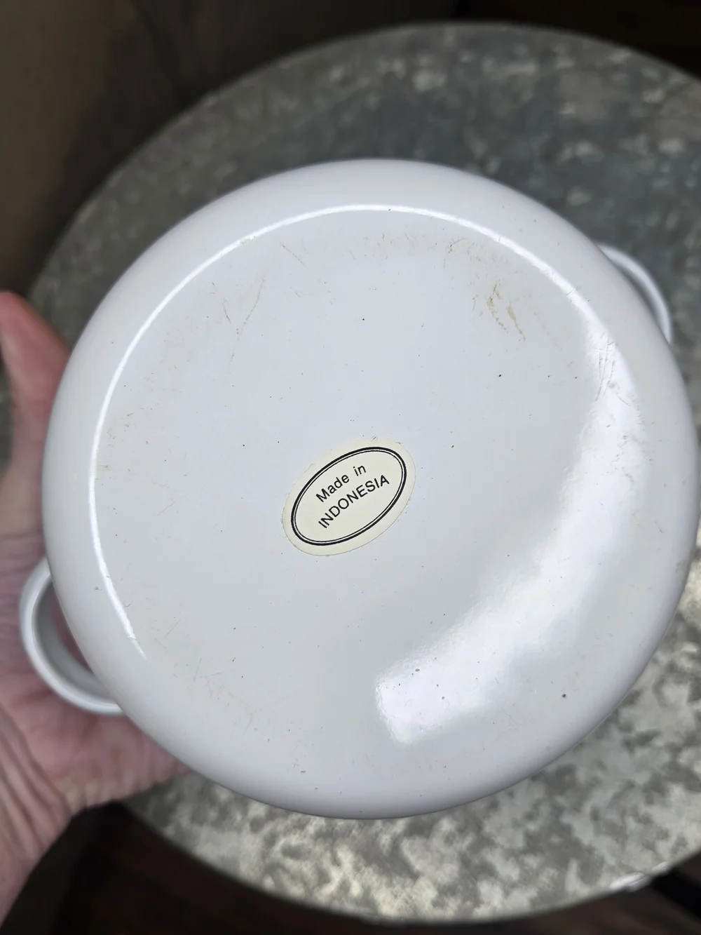 Vintage Floral Enamelware Pot Set of 3 w/ Lids Made in Indonesia Retro Cookware